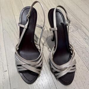 BCBG Maxazria Strappy Sandal - Beige Great Condition Size 6 (36)